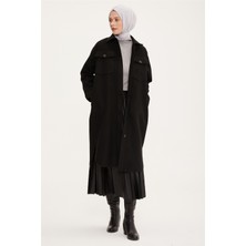 Armine Oversize Gömlek Ceket 22K5006 Siyah