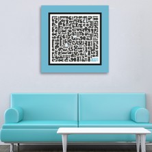 Morfil Sanat Atölyesi Ayet-El Kürsi Dini Islami Hat Kanvas Tablo