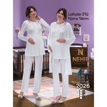 Nehirsel 2026 Lohusa Pijama Takımı 3'lü Set