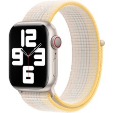 Nezih Case Apple Watch 2/3/4/5/6/7/8/se 38MM 40MM 41MM Spor Loop Hasır Örgü Kordon Starlight