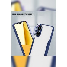 MTK Moveteck Vivo Y16 Uyumlu Kılıf Kamera Lens Korumalı Ultra Ince Kenarları Renkli Arkası Şeffaf Tarz Arka Kapak Lüx