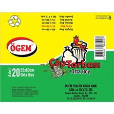 Ögem Toptan Çöp Torbası  Orta Boy 55X60 cm (1 Koli, 50 Adet)