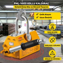 Mıknatıs Avm PML-1000 Manyetik Kaldıraç - 1000 kg Güç - Güvenlik Katsayısı 2.5x (2500 kg Kopma Gücü)