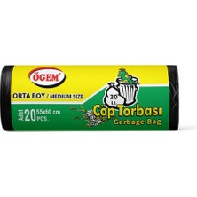 Ögem Toptan Çöp Torbası  Orta Boy 55X60 cm (1 Koli, 50 Adet)