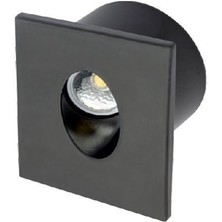 Cata 3 Wat Koridor Aydınlatması Kare Siyah Kasa Günışığı  CT-5179