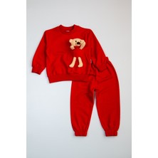 The Red Kids Oyuncaklı Iki Iplik Mevsimlik Uzun Takım Kırmızı
