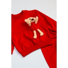 The Red Kids Oyuncaklı Iki Iplik Mevsimlik Uzun Takım Kırmızı