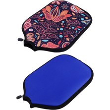 Lovoski 2x Pickleball Paddle Cover Deluxe Pickleball Raket Kol Torba Kılıfı Turuncu Koyu Mavi (Yurt Dışından)