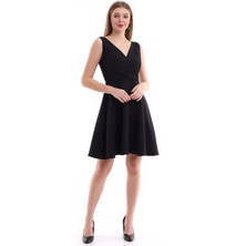 Rokka Moda Kruvaze Yaka Midi Elbise