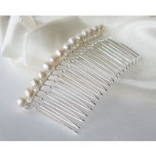 Bba New Trend Bba Gümüş Renkli Gelin Inci Saç Tarağı Kadın Kullanıcılar İçin Zarif Aksesuar