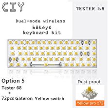 Bestnify TESTER68 Mekanik Klavye 2.4g/ 5.0 Seçenek 5 Için