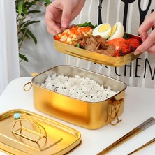 Kesoto Bento Öğle Yemeği Kutusu Yemek Hazırlık Konteynerleri Ev Ofis Kampı Altın Yeni 1.5 L Altın (Yurt Dışından)