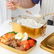 Kesoto Bento Öğle Yemeği Kutusu Yemek Hazırlık Konteynerleri Ev Ofis Kampı Altın Yeni 1.5 L Altın (Yurt Dışından)