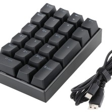 Bestnify K23 Mini 21-Key Dıy Dıy Bilgisayar Pc Sayısal Tuş Takımı Kırmızı Anahtarlar