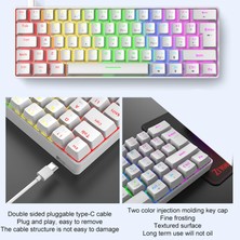 Bestnify USB 62KEYS Ingiltere Mekanik Oyun Klavyesi Rgb Oyun Yazma Anahtarı Için Arkadan Aydınlatmalı