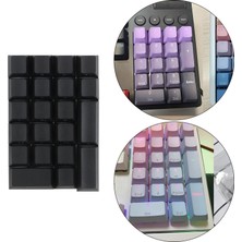 Bestnify Mekanik Klavye Sayısal Key Kapaklar Pbt Keyi Kaynakları Kiraz Siyah Yan Yazı Tipi Için Toz Geçirmez Su Geçirmez Ev 21KEY