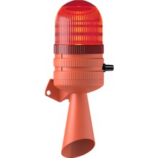Mesan Xenon Çakar 2 Ses Borulu Elektronik Siren Ses Ayarlı Ms 5849 Kırmızı 220VAC