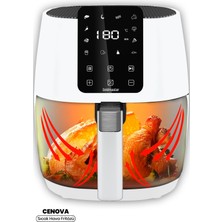 Goldmaster Cenova Dijital Dokunmatik 10 Ön Ayarlı Airfryer Yağsız Kızartma Sıcak Hava Fritöz