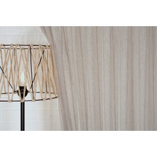 Massarelli Çizgili Tül Açık Kahve 1-3 Sık Pile 100X260