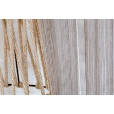 Massarelli Çizgili Tül Açık Kahve 1-3 Sık Pile 100X260
