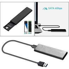 M.2 - USB 3.0 Harici Alüminyum Muhafaza Kılıfı +