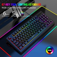 87KEYS Kablolu Mekanik Oyun Klavyesi USB Klavye Erkekler