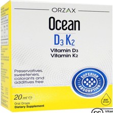 Orzax Ocean Methyl B12 1000 Mcg 10 ml + Ocean D3 K2 Vıtamın Damla 20 ml