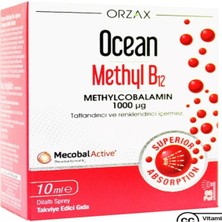 Orzax Ocean Methyl B12 1000 Mcg 10 ml + Ocean D3 K2 Vıtamın Damla 20 ml