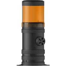 Mesan Ø70 1 Kat Işıklı Kolon Multi LED Buzzer Taban Montaj Ms 434 Turuncu 220VAC