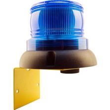 Mesan Ø90 Ikaz Lamba Xenon Çakar Buzzer L Montaj Ms 708 Mavi 24VAC/DC