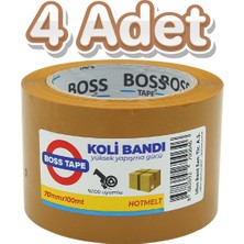 Boss Tape 4 Adet Taba 70MMX100M Koli Bandı