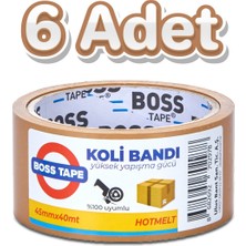 Boss Tape 6 Adet Taba 45MMX40M Koli Bandı