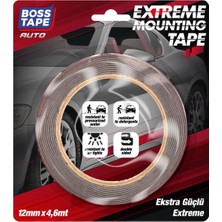 Boss Tape Çok Güçlü Otomobil Motosiklet Araba Aksesuar Spoiler Çıta Montaj Bandı 4,6 Metre En:12mm