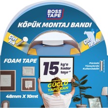 Boss Tape Çift Taraflı Köpük Aksesuar Montaj Bandı 48MMX10M