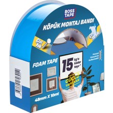 Boss Tape Çift Taraflı Köpük Aksesuar Montaj Bandı 48MMX10M