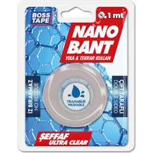 Boss Tape Nano Bant - Şeffaf - Yıkanabilir - Yeniden Kullanılabilir