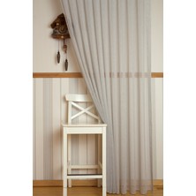 Massarelli Keten Tül Mavi Pilesiz 100X260 Cm