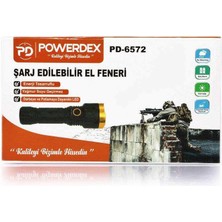 Powerdex PD-6572 Su Geçirmez Şarjlı Profesyonel El Feneri