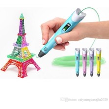 Solinpatech Pembe 3D Pen Üç Boyutlu Yazıcı Kalem 5 Metre 10 Adet Filament (50 Metre)