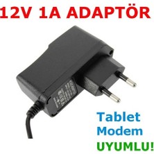 Luciole 12V 1A Adaptör- 12 Volt 1 A LED - Modem - Mini Uydu Adaptörü Slim Adaptör