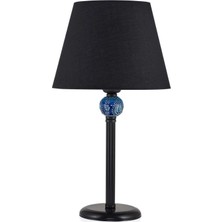 Dede Linea Abajur Siyah Mavi Çinili