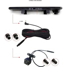 Wevolt Arka Görüş Kamerası 5m Arka Kamera Set. 5 Pin 2,5 mm  Araç Geri Park Kamera.