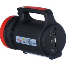 Powerdex PD-8080 5 Watt 2000 Metre Mesafeli Powerbanklı Işıldaklı USB Li Şarjlı Projektör El Feneri