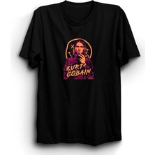 The Fame Kurt Cobain, Nirvana, Orange Purple Design Rock Metal Tişört