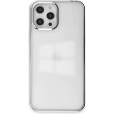 Happycase iPhone 12 Pro Kılıf Element Silikon - Gümüş