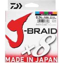 Daiwa J-Braid 8B Multicolor 500m İp Misina