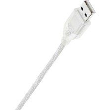 Powermaster 16731 USB 2.0 Şeffaf USB Am/mini 5 Pin Kablo 5 Metre