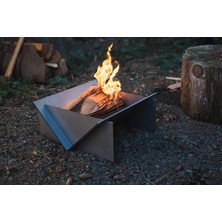 Haegs Fire Pit Ateş Çukuru Bbq, Odun Kamp Ateşi, Barbekü Mangal (38CM X44CM) Küçük Boy