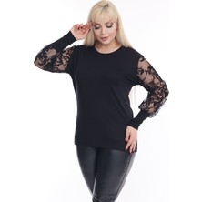 Modayız Flok Kol Büyük Beden Bluz 14C-2266