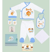 Bk Kids Kişiye Özel Mavi Hastane Çıkışı, Bebek Anı Defteri, Yeni Doğan Bebek Giyim Hediyesi, 9 Parça Bebek Hediye Seti-2